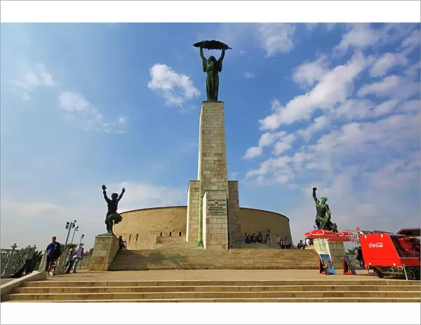 The Liberty Statue on Gellert Hill in Budapest, Hungary