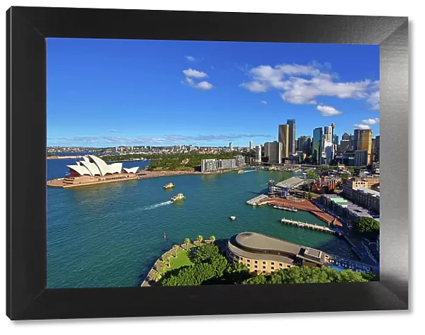 Sydney city skyline, harbour and the Opera House, Sydney, New South Wales, Australia