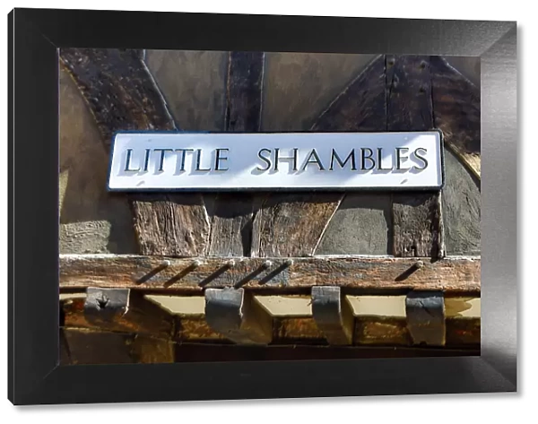Little Shambles street sign in York, Yorkshire, England