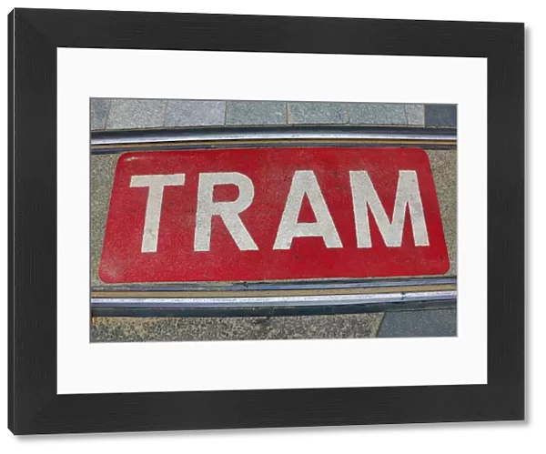 Red Tram sign, Antwerp, Belgium