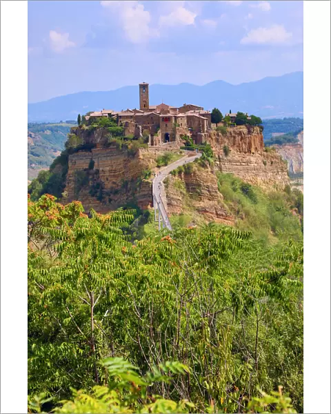 View of the hilltop village of Civita di Bagnoregio, Lazio, Italy