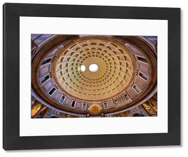 Inside the dome of the Pantheon di Roma church, Rome, Italy
