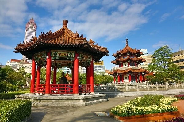 228 Peace Memorial Park with Pagodas in Taipei, Taiwan