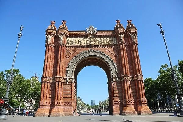 Arc de Triomf arch in Barcelona, Spain