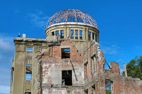 The Genbaku Domu, Atomic Bomb Dome, in the Hiroshima Peace Memorial Park, Hiroshima