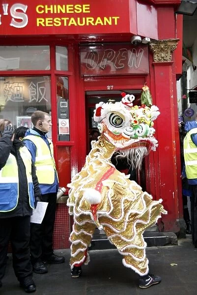 The Lion Dance at Chinese New Year 2010 in London