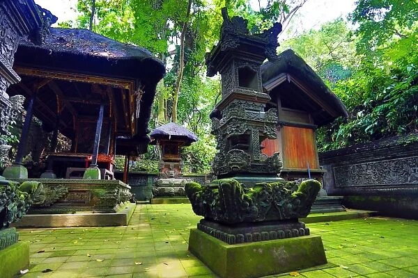 Monkey temple at the Ubud Monkey Forest Sanctuary, Ubud, Bali, Indonesia