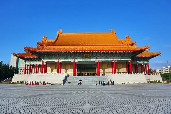 The National Concert Hall in the Chiang Kai Shek Memorial Park in Taipei, Taiwan