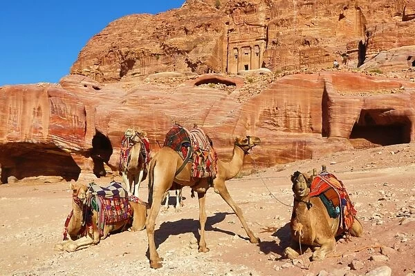 The Royal Tombs in the rock city of Petra, Jordan