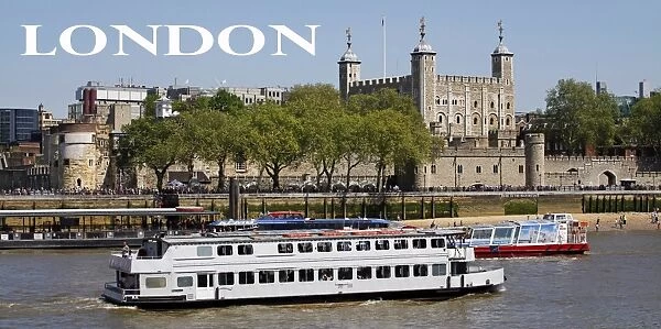 Souvenir of the Tower of London and River Thames, London, England