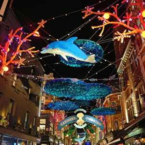 Carnaby Street Christmas lights switched on, Carnaby Street, London