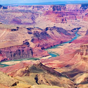 Colorado River in the Grand Canyon seen from the South Rim, Arizona, United States