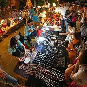 Night street market in Chiang Mai, Thailand