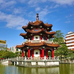 Pagoda in the 228 Peace Memorial Park in Taipei, Taiwan