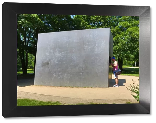 Homosexuality Memorial to Homosexuals Persecuted Under Nazism in the Tiergarten in Berlin, Germany