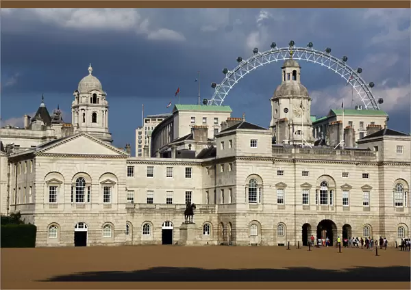 Millennium Eye behind Horseguards Parade, London, England