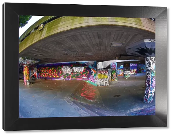 Southbank skate park in the undercroft of the Southbank Centre, London, England