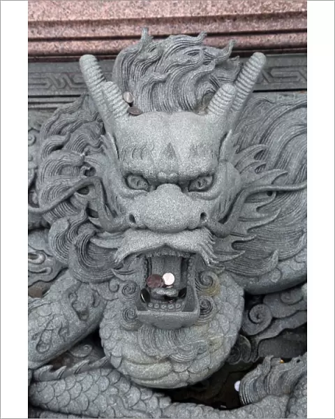 Dragon Carving at Kek Lok Si Buddhist Temple, Georgetown, Penang, Malaysia