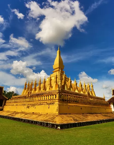 Cloud over Pha That Luang temple gold Stupa, Vientiane, Laos