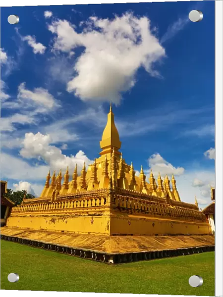 Cloud over Pha That Luang temple gold Stupa, Vientiane, Laos