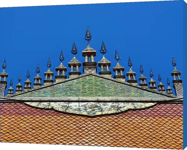 Roof decoration on Wat Nong Sikhounmuang Temple, Luang Prabang, Laos
