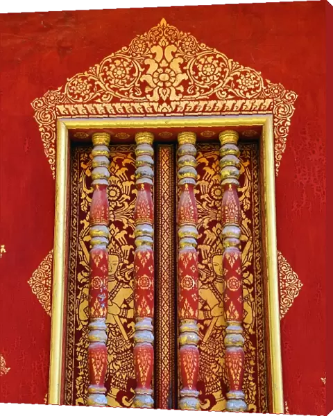 Window decorations at Wat Sen temple, Luang Prabang, Laos