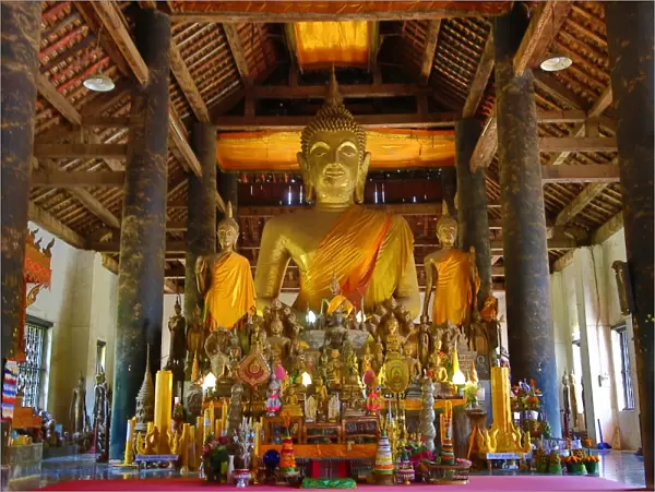 Buddha Statue at Vat Visoun (aka Wat Wisunalat) Temple, Luang Prabang, Laos