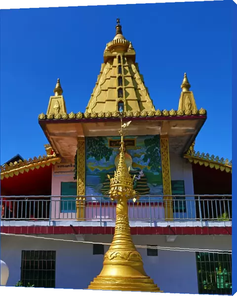 Lion statue at Nga Htat Gyi Pagoda, Yangon, Myanmar