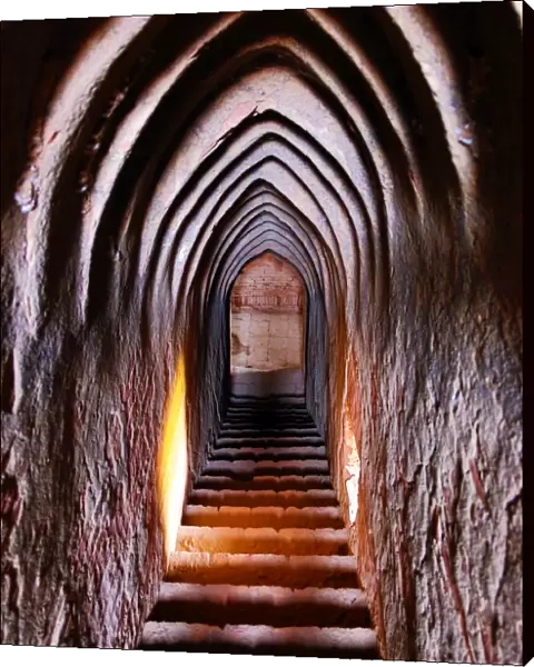 Arched stairway and passage at Thisa Wadi Pagoda Temple on the Plain of Bagan, Bagan