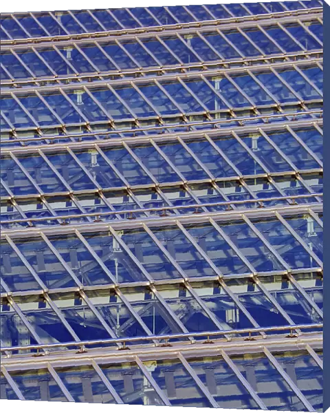 Glass panels on the roof of Waverley Station in Edinburgh, Scotland, United Kingdom