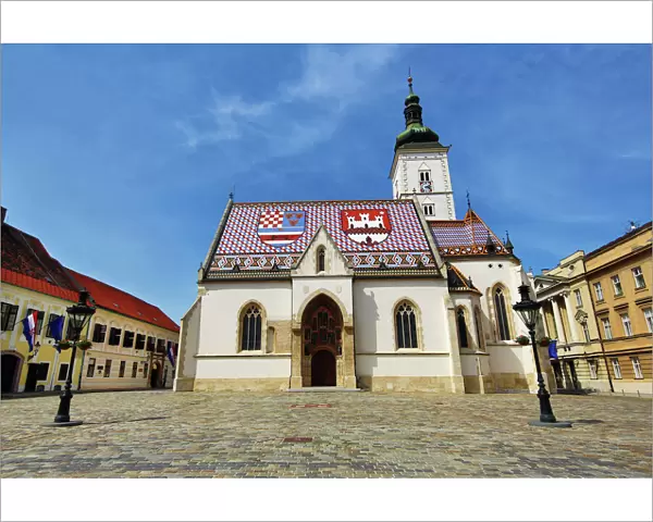 St. Marks Church in St. Marks Square in Zagreb, Croatia
