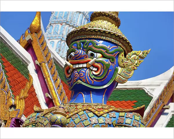 Virulhok Giant Guardian statue at Wat Phra Kaew Temple, Bangkok