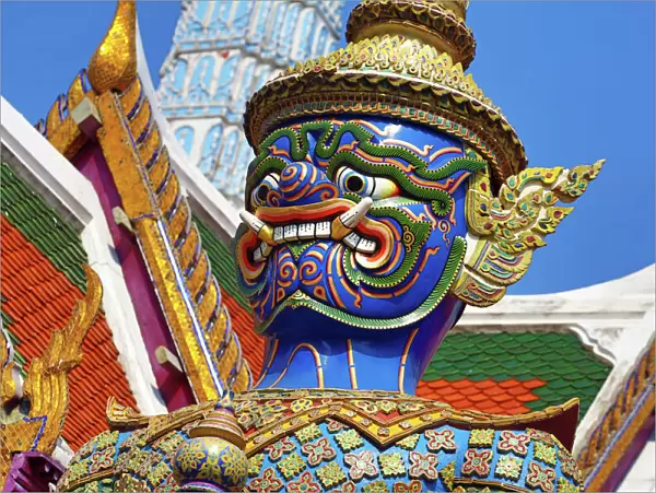 Virulhok Giant Guardian statue at Wat Phra Kaew Temple, Bangkok