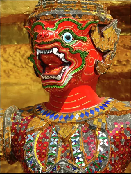 Yaksha Demon Statue at Wat Phra Kaew Temple complex Bangkok, Thailand