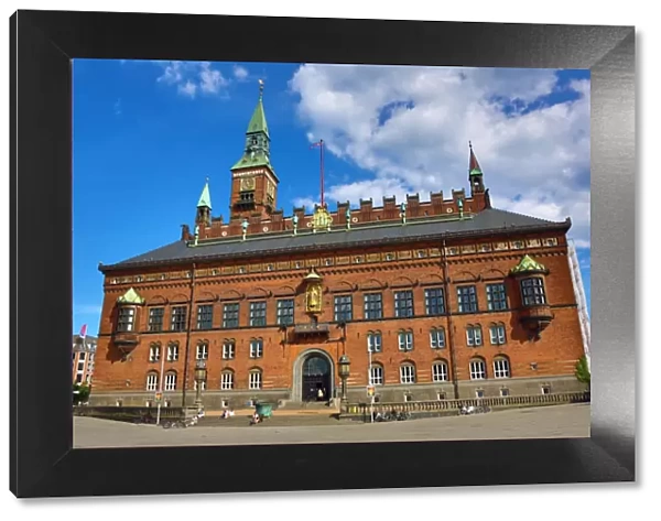 The Radhus or Town Hall in Radhuspadsen the Town Hall Square in Copenhagen, Denmark