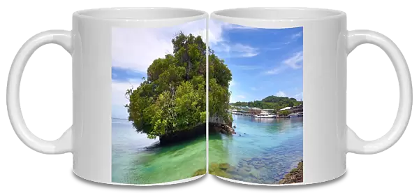 Limestone island in Koror, Koror Island, Republic of Palau, Micronesia, Pacific Ocean