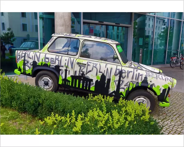 Decorated Trabant motor car in Berlin, Germany