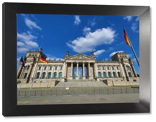 View of the Reichstag Building in Berlin, Germany