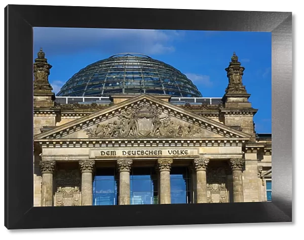 The Reichstag Building and dome in Berlin, Germany