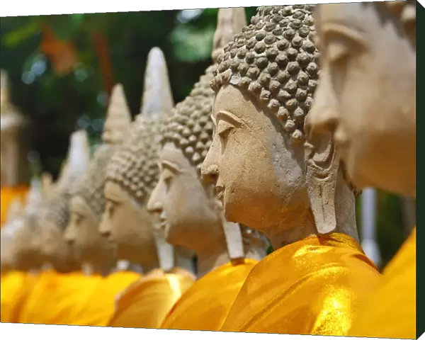 Heads of Buddha statues, Wat Yai Chaimongkol Temple, Ayutthaya