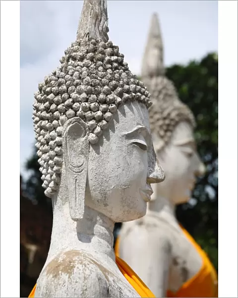 Two Buddha statues at Wat Yai Chaimongkol Temple, Ayutthaya