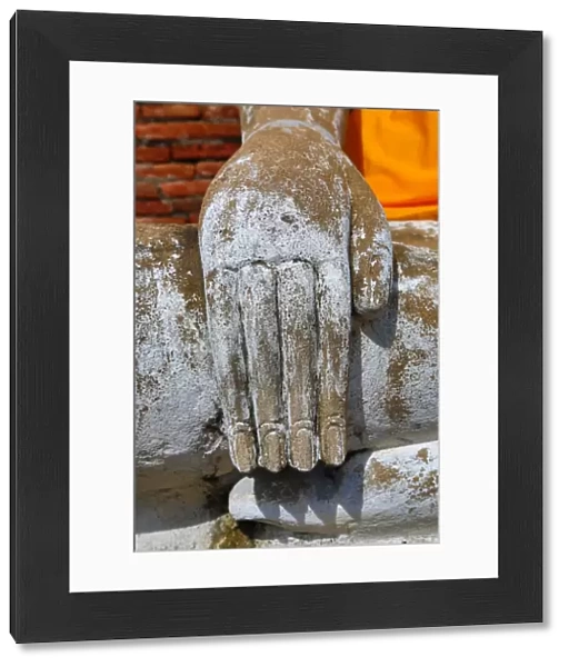 Hand of buddha statue at Wat Yai Chaimongkol Temple, Ayutthaya, Thailand