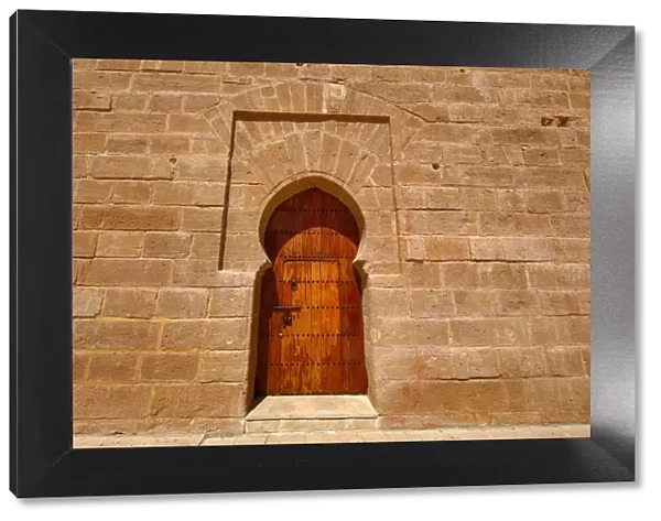 Door of the unfinished Hassan Tower in Rabat, Morocco