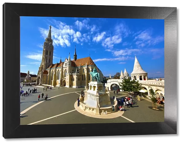 The Fishermans Bastion and the Matthias Church in Budapest, Hungary