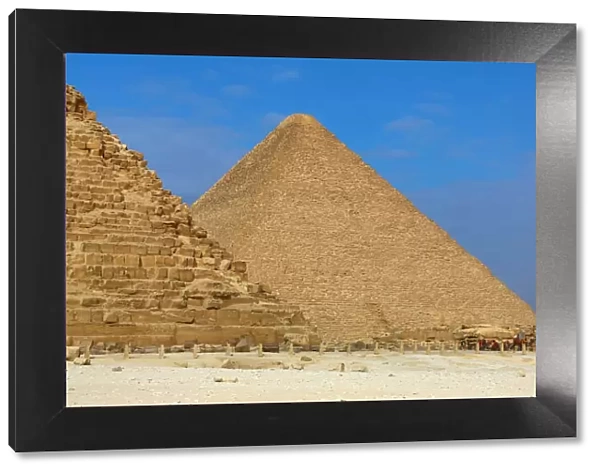 The Great Pyramid of Khufu (or Cheops) and the Pyramid of Khafre (or Chephren) on the Giza Plateau