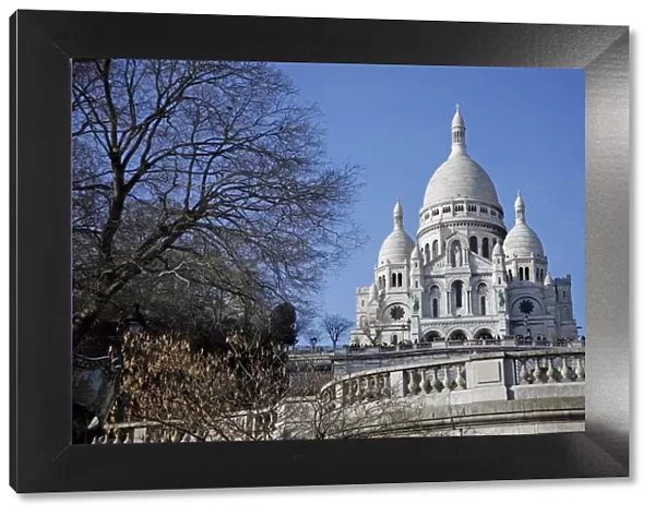 Basilica of Sacre Coeur in Montmartre in Paris, France