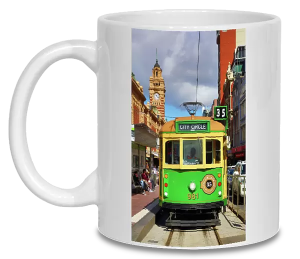 City Circle tram in Flinders Street, Melbourne, Victoria, Australia