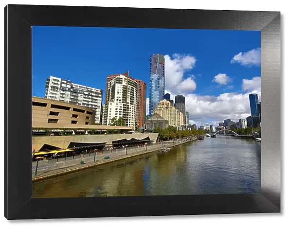 Skyline of the Southbank Promenade and the River Yarra, Melbourne, Victoria, Australia
