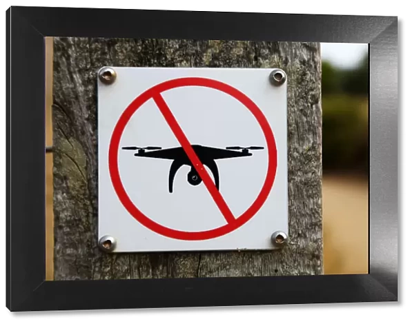 No drone flying warning sign, Victoria, Australia