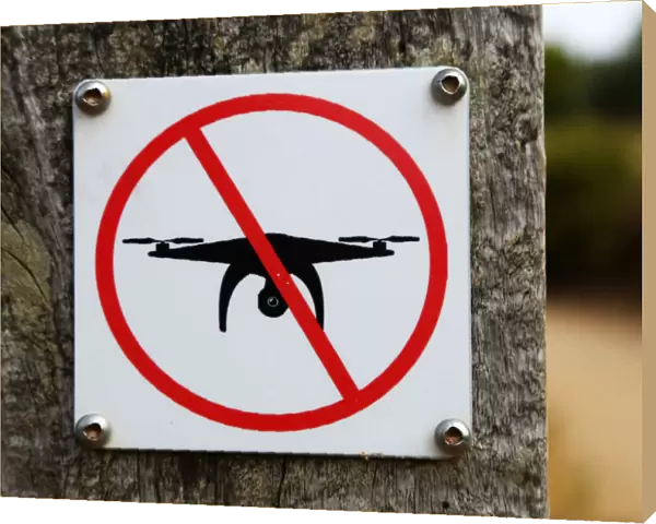 No drone flying warning sign, Victoria, Australia